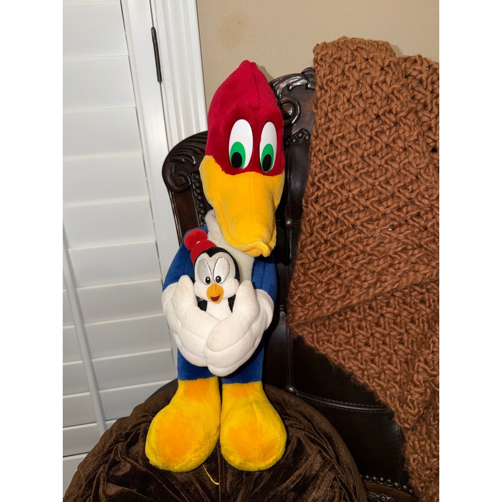 Woody Woodpecker Plush Holding Chilly Willy Walter Lantz Universal Studios 15"